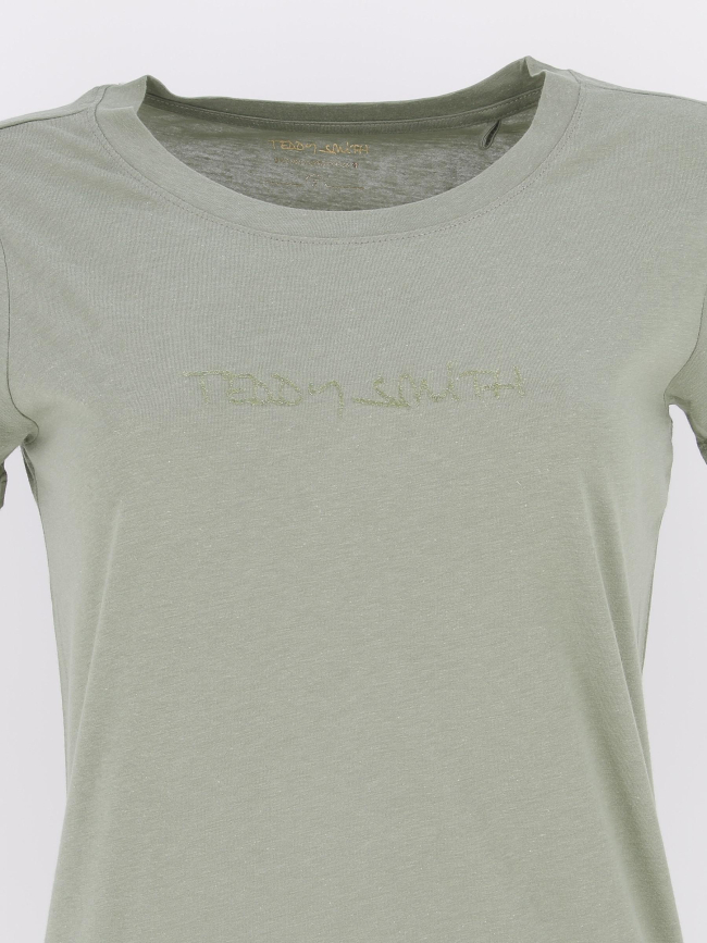 T-shirt ticia vert femme - Teddy Smith