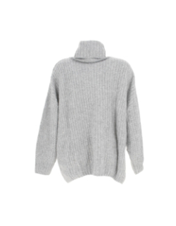 Pull oversize col roulé chloé gris femme - Teddy Smith