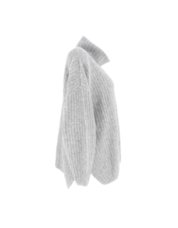 Pull oversize col roulé chloé gris femme - Teddy Smith