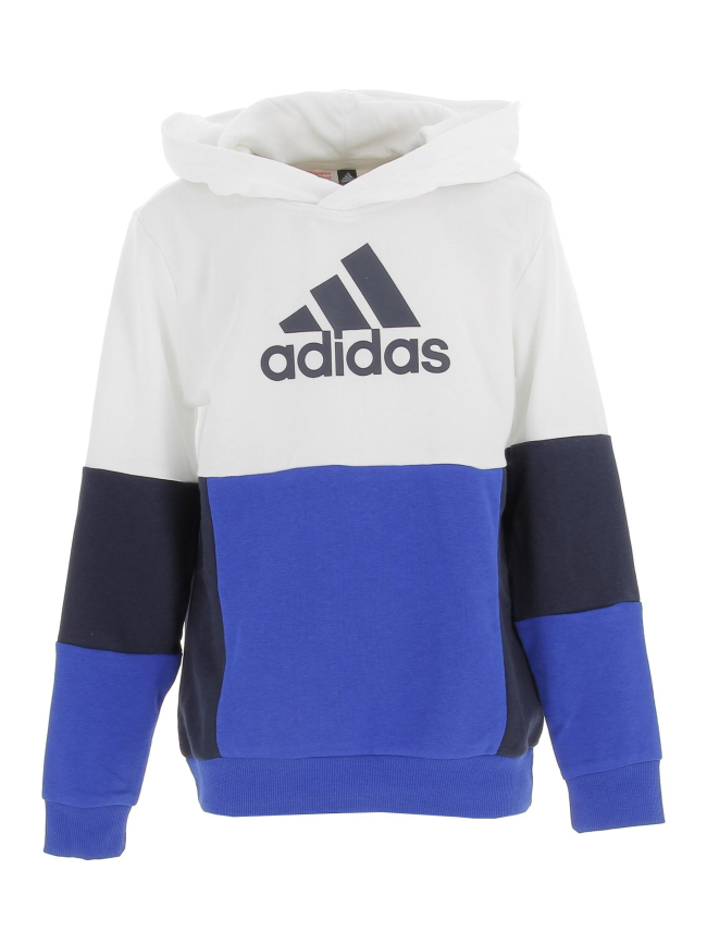 Sweat à capuche u cb bleu/blanc garçon - Adidas