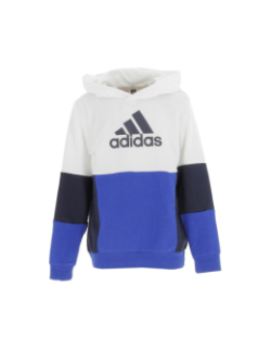 Sweat à capuche u cb bleu/blanc garçon - Adidas