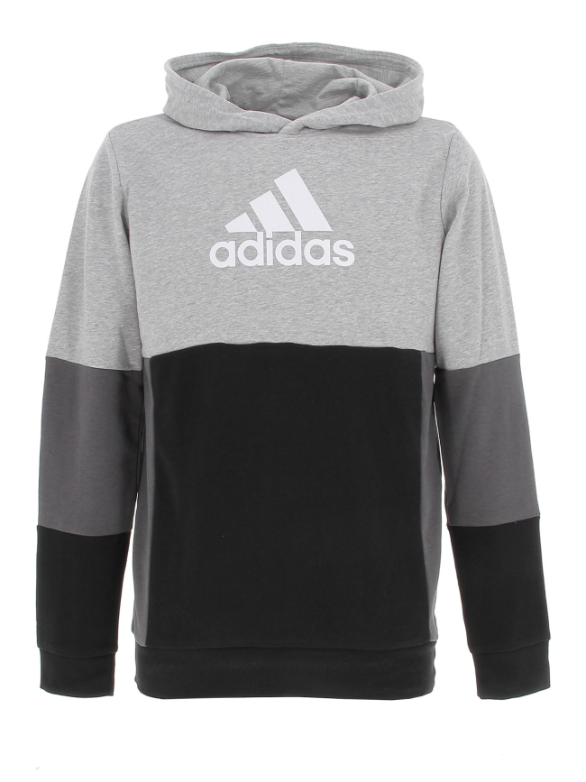 Sweat à capuche u cb gris/noir garçon - Adidas