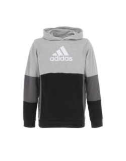 Sweat à capuche u cb gris/noir garçon - Adidas