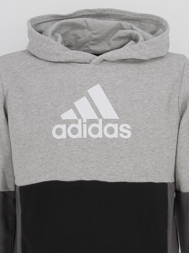 Sweat à capuche u cb gris/noir garçon - Adidas