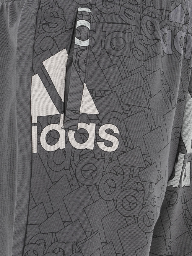 Short de sport big logo gris garçon - Adidas