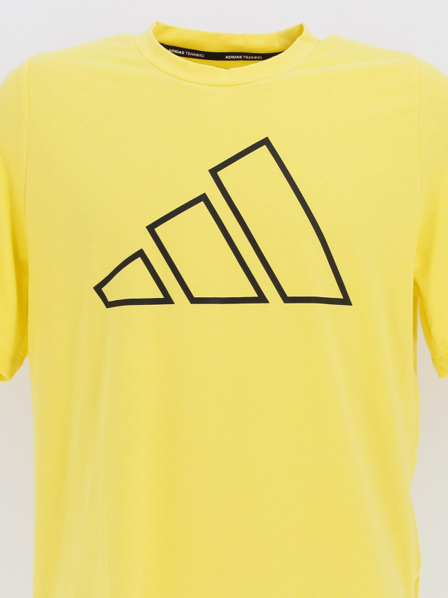 T-shirt de sport ti 3 barres jaune homme - Adidas