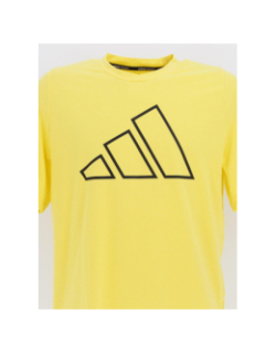 T-shirt de sport ti 3 barres jaune homme - Adidas