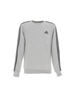 Sweat sport 3 bandes gris homme - Adidas