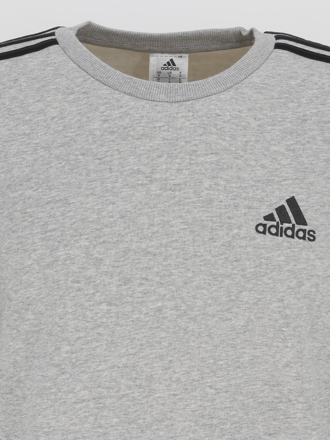 Sweat sport 3 bandes gris homme - Adidas