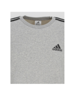 Sweat sport 3 bandes gris homme - Adidas