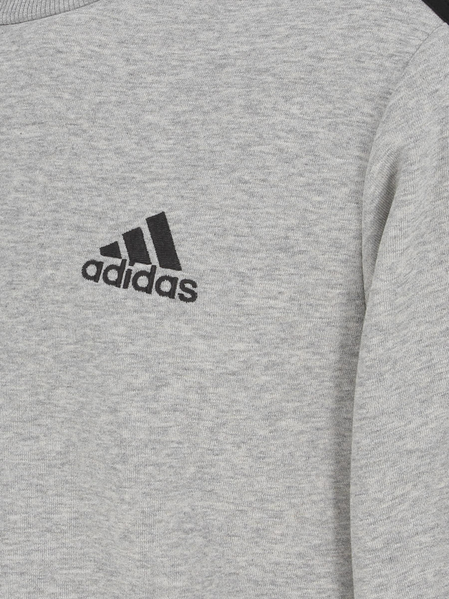 Sweat sport 3 bandes gris homme - Adidas