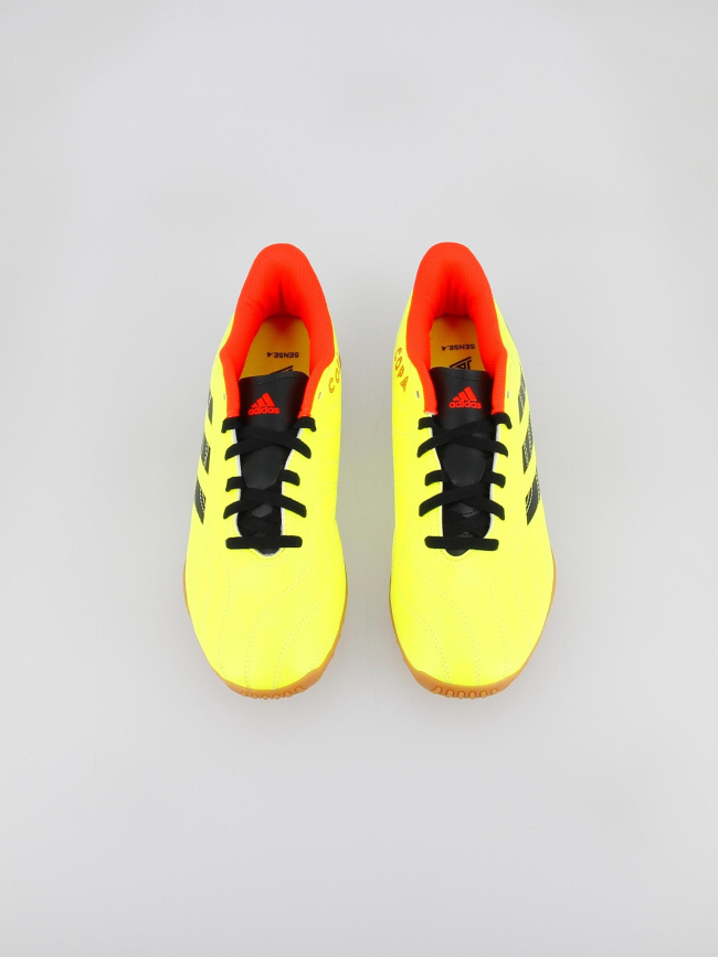 Chaussures de football indoor copa sense 4 jaune fluo - Adidas