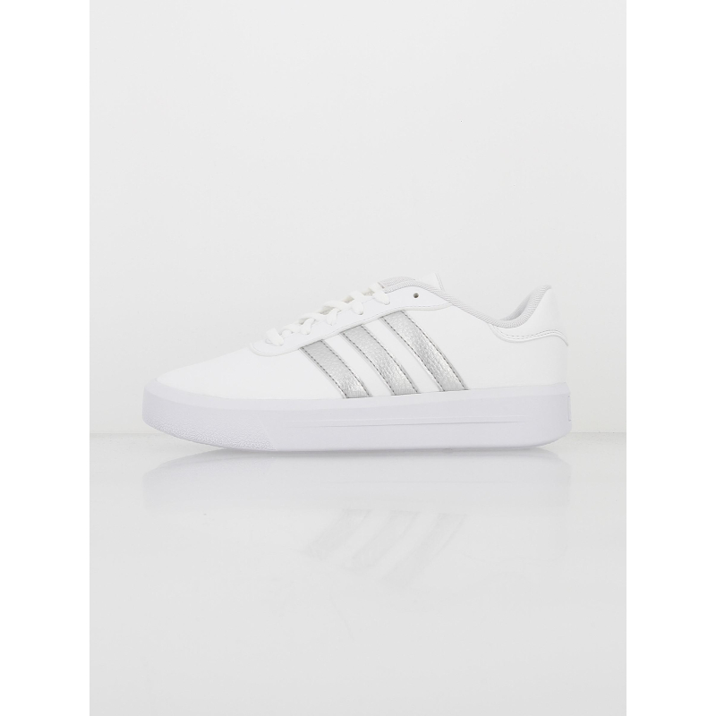 Baskets court platform blanc gris femme - Adidas