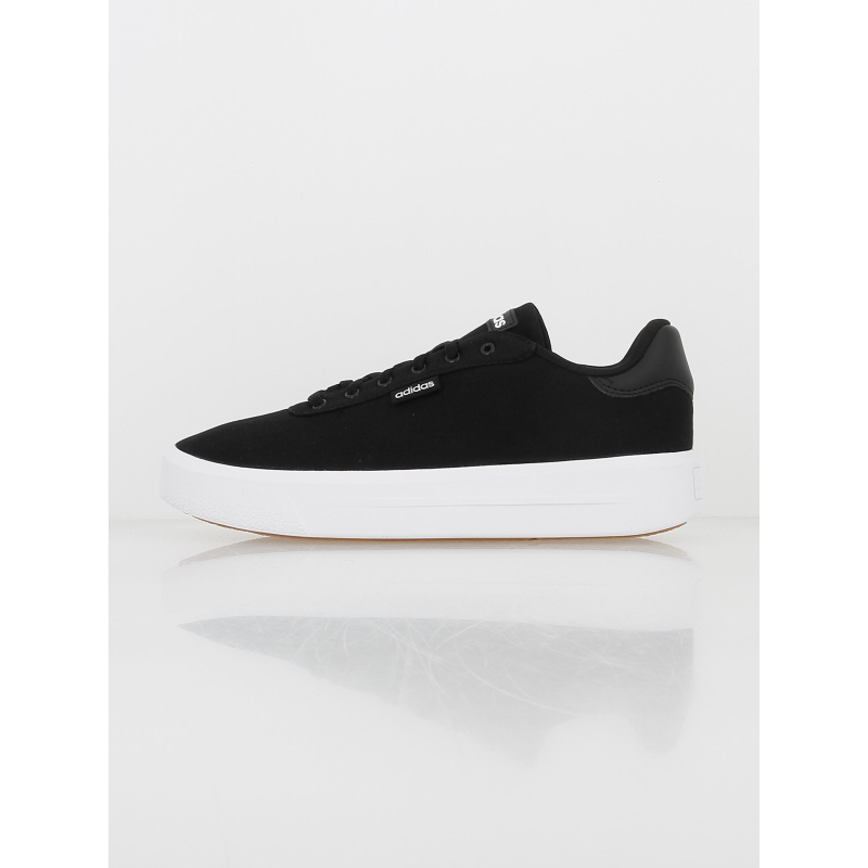 Baskets compensées en toile court cln noir femme - Adidas