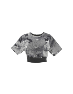 T-shirt de sport crop tee gris femme - Adidas