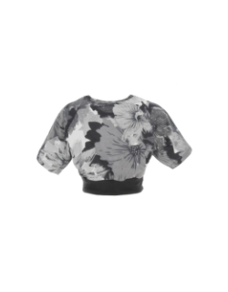 T-shirt de sport crop tee gris femme - Adidas