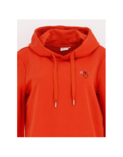 Sweat à capuche noomi orange femme - Only