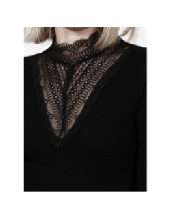 Top dentelle tilde noir femme - Only