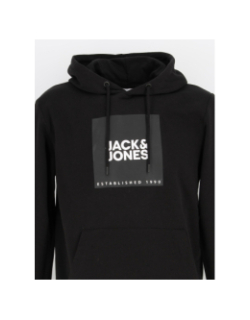 Sweat à capuche big logo noir homme - Jack & Jones