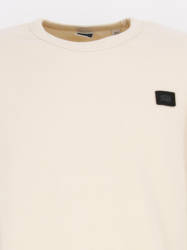 Sweat classic crew beige homme - Jack & Jones