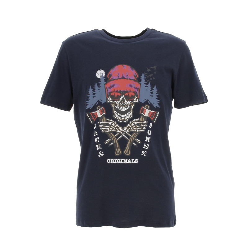 T-shirt jorcaptain crew bleu marine homme - Jack & Jones