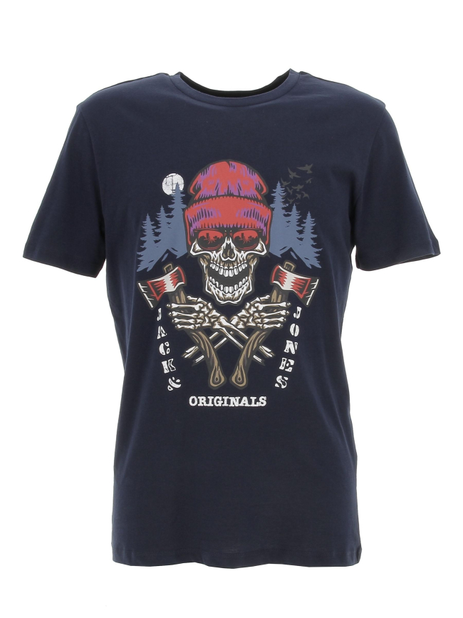 T-shirt jorcaptain crew bleu marine homme - Jack & Jones