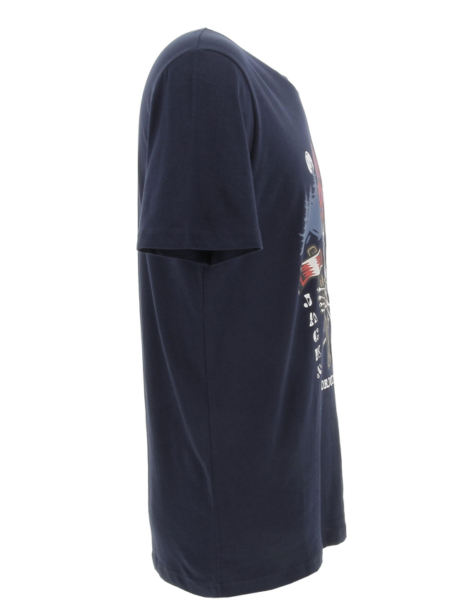 T-shirt jorcaptain crew bleu marine homme - Jack & Jones
