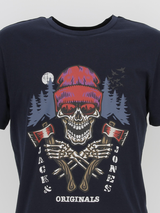 T-shirt jorcaptain crew bleu marine homme - Jack & Jones