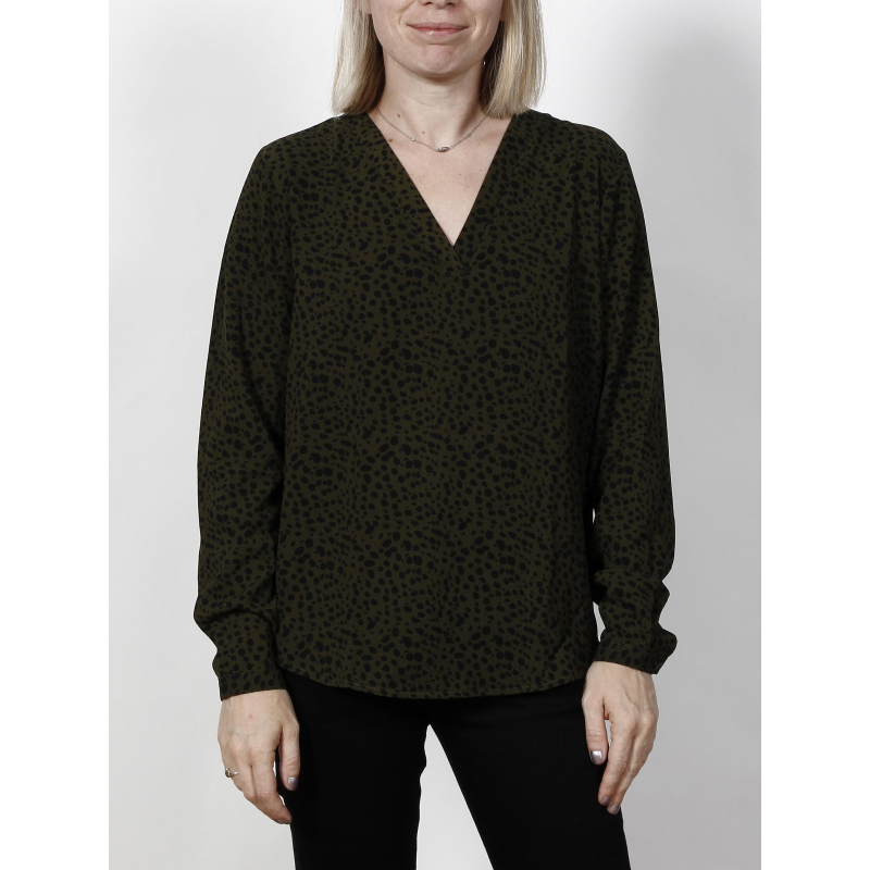 Blouse manches longues piper kaki femme - Jacqueline De Yong