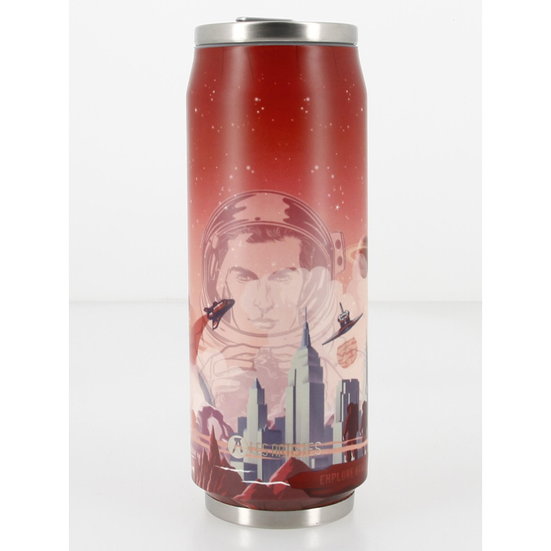 Gourde canette inox 500 ml pull cosmic rouge - Les Artistes