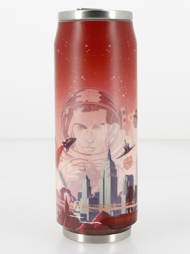 Gourde canette inox 500 ml pull cosmic rouge - Les Artistes