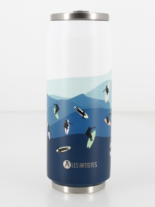 Gourde canette inox 500 ml surf bleu - Les Artistes