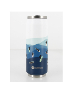 Gourde canette inox 500 ml surf bleu - Les Artistes