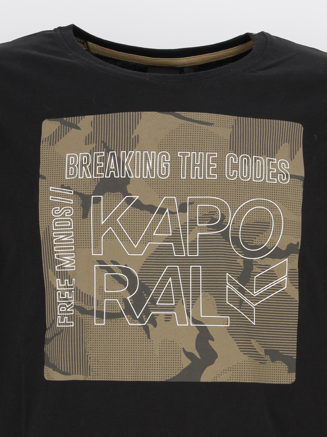 T-shirt manches longues mozzb12 noir garçon - Kaporal