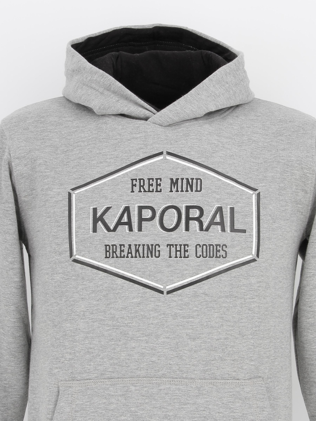 Sweat à capuche marlo gris garçon - Kaporal