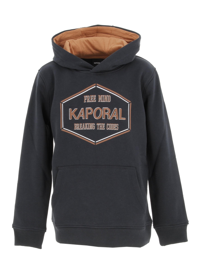 Sweat à capuche marlo bleu marine garçon - Kaporal