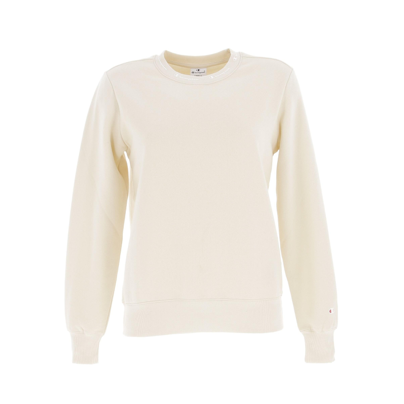 Sweat logo col crewneck jaune femme - Champion