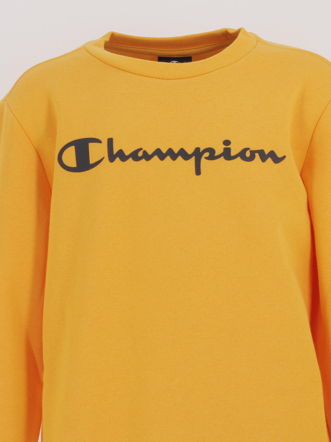 Sweat crewneck jaune moutarde enfant - Champion