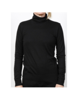 Pull col roulé lyocell noir femme - Calvin Klein