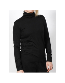 Pull col roulé lyocell noir femme - Calvin Klein