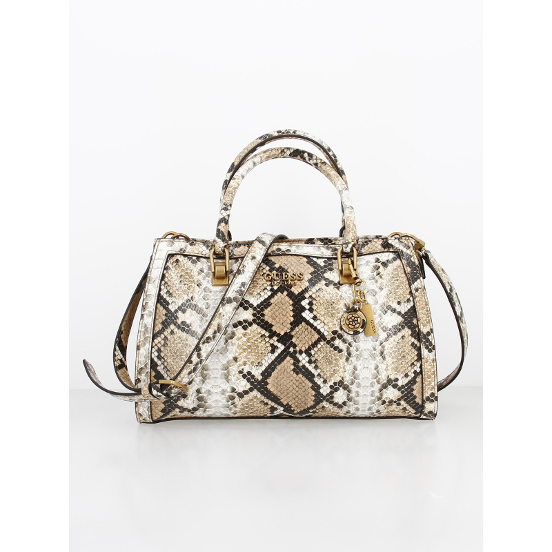 Sac à main abey girlfriend python beige femme - Guess