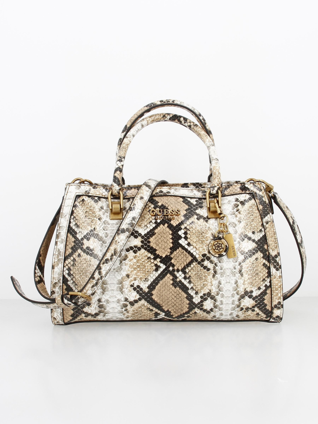 Sac à main abey girlfriend python beige femme - Guess