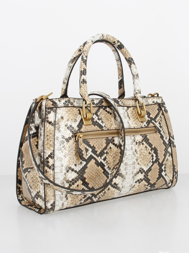 Sac à main abey girlfriend python beige femme - Guess
