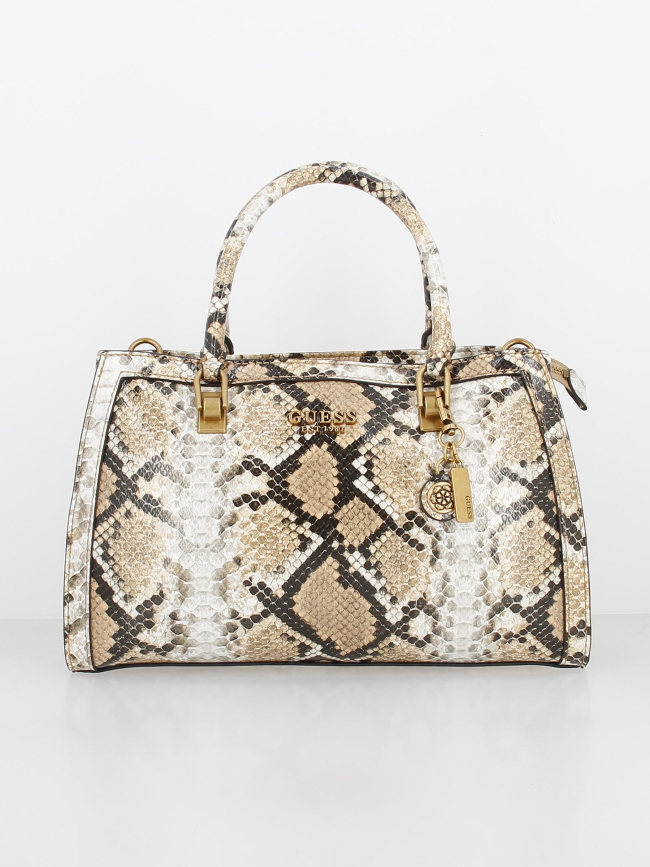 Sac à main abey girlfriend python beige femme - Guess