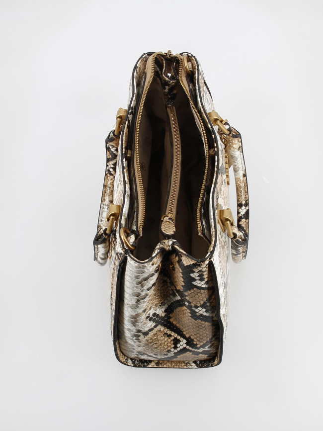 Sac à main abey girlfriend python beige femme - Guess