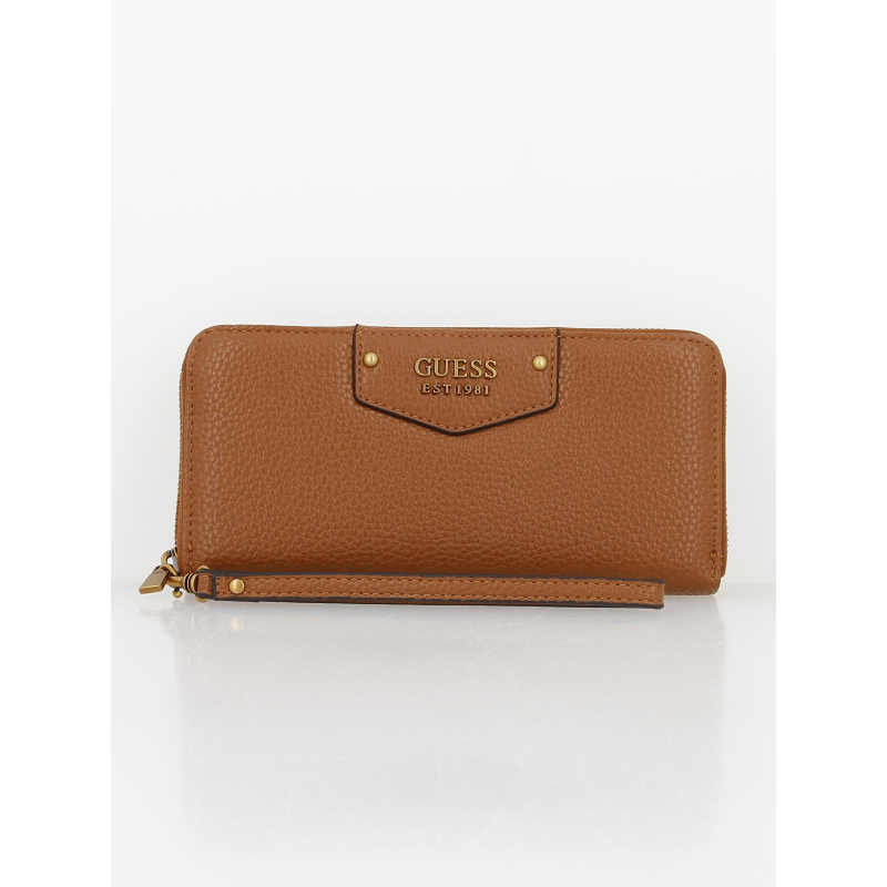 Portefeuille eco brenton marron femme - Guess