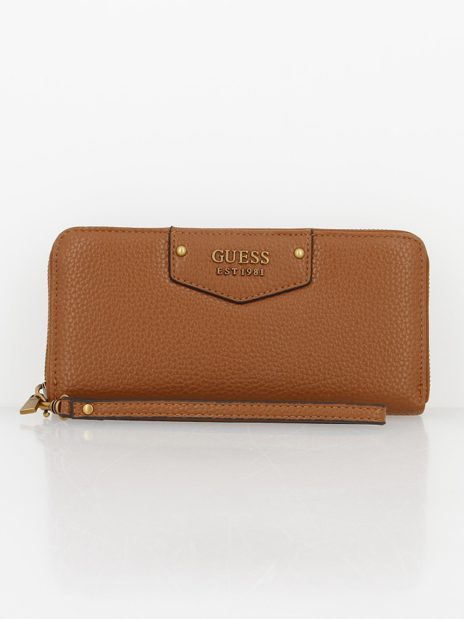 Portefeuille eco brenton marron femme - Guess