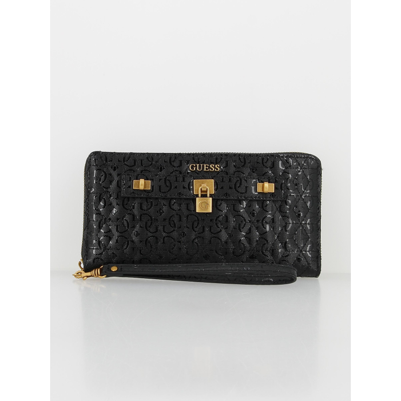 Portefeuille chéquier isidora noir femme - Guess