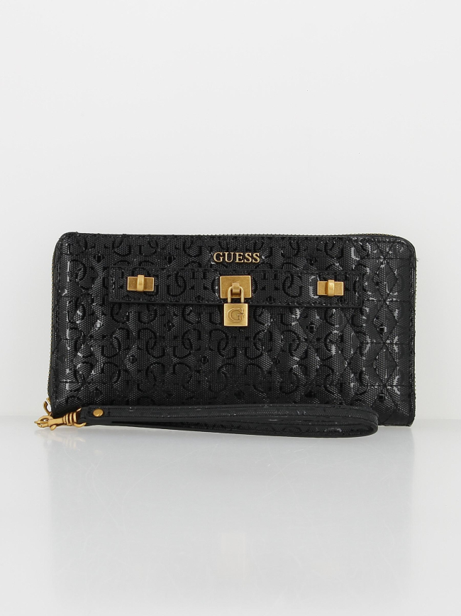 Portefeuille chéquier isidora noir femme - Guess