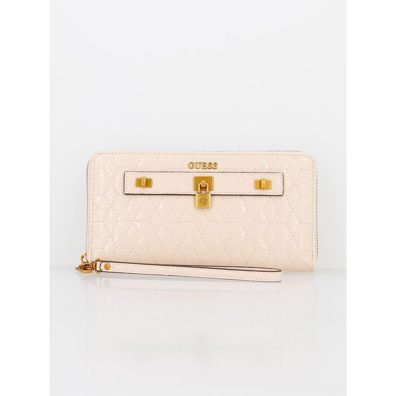 Portefeuille chéquier isidora rose femme - Guess